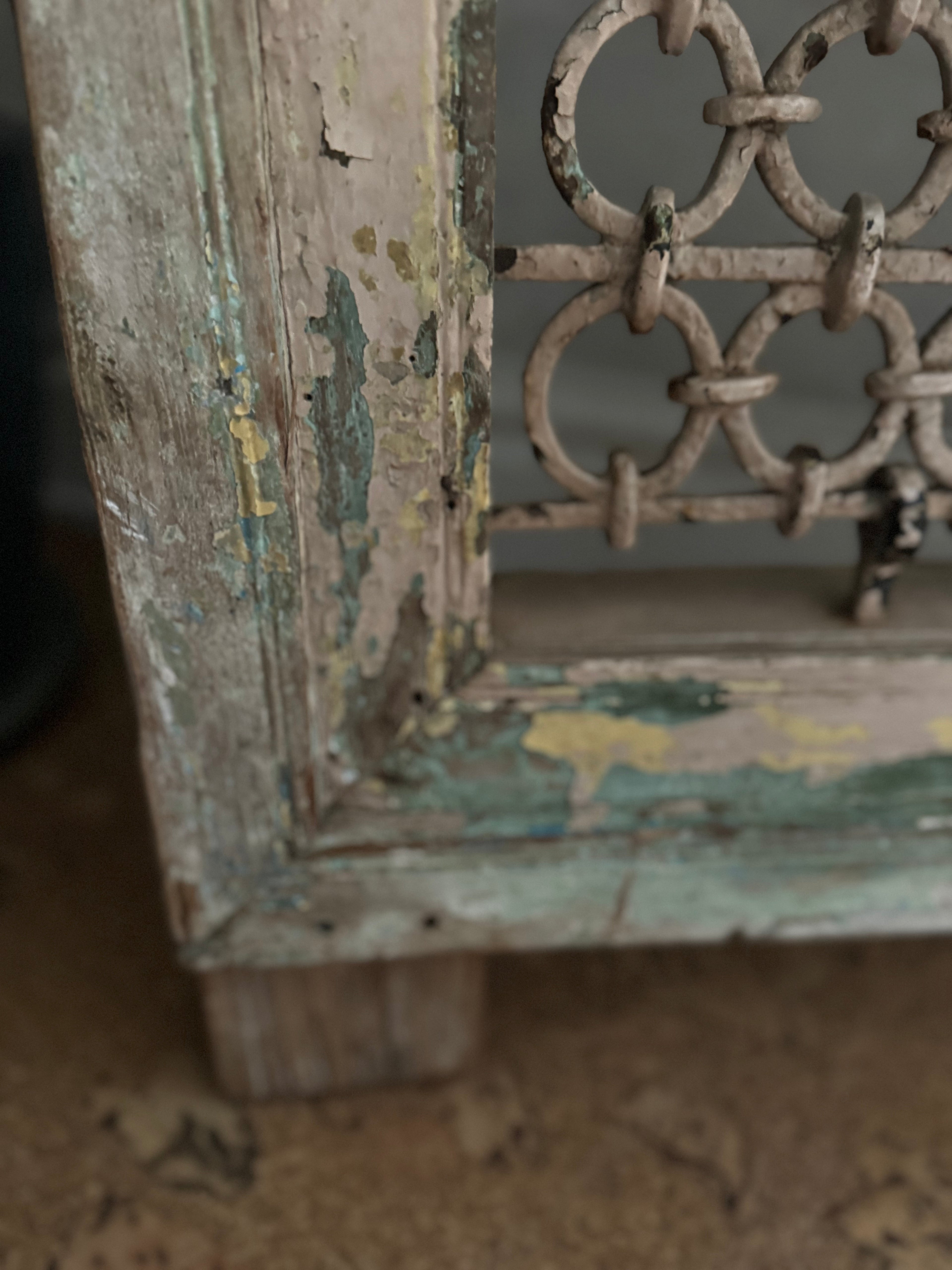 Antique Indian Jali Window Frame
