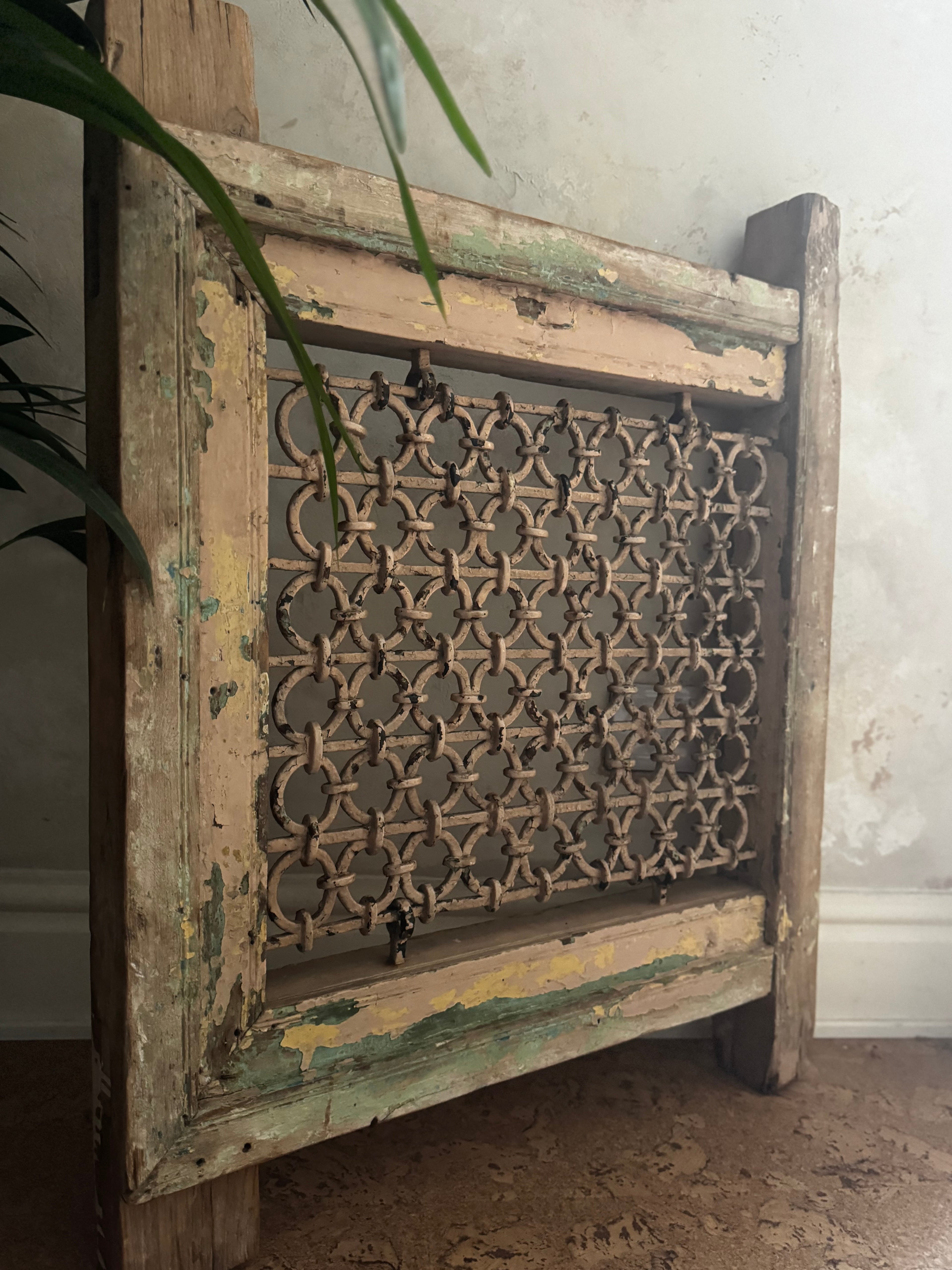 Antique Indian Jali Window Frame