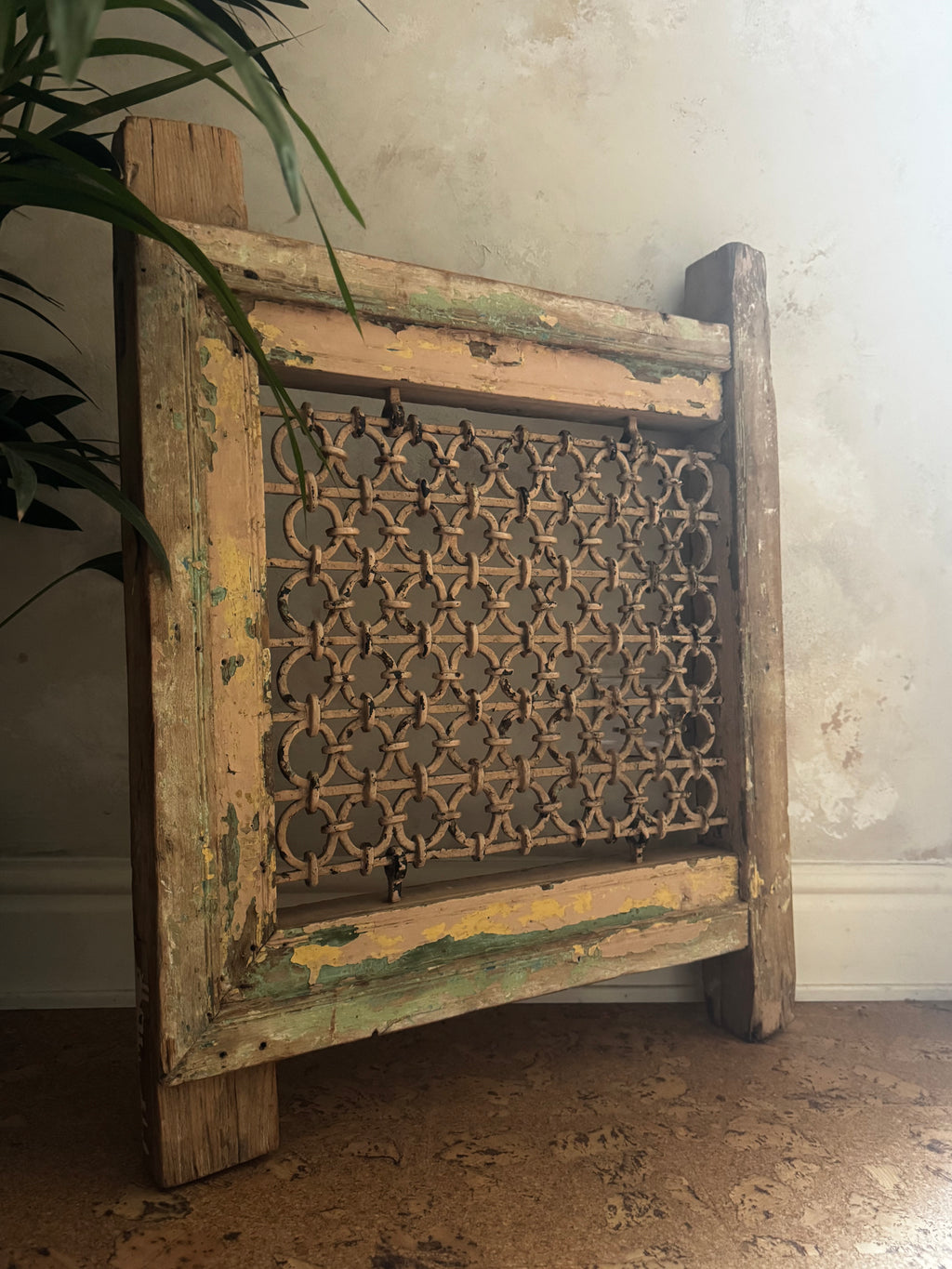 Antique Indian Jali Window Frame