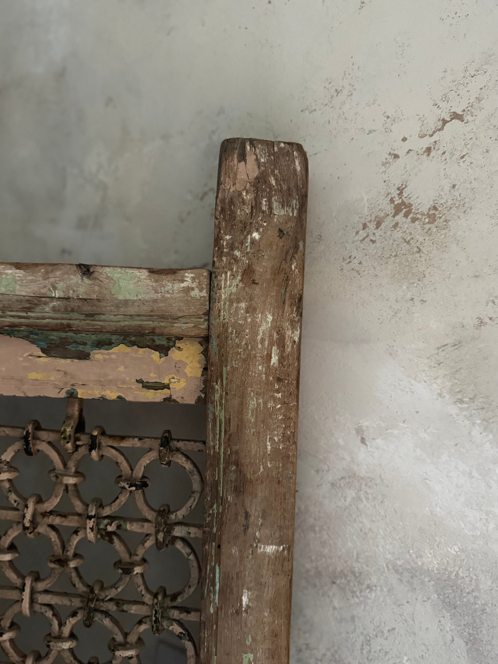Antique Indian Jali Window Frame