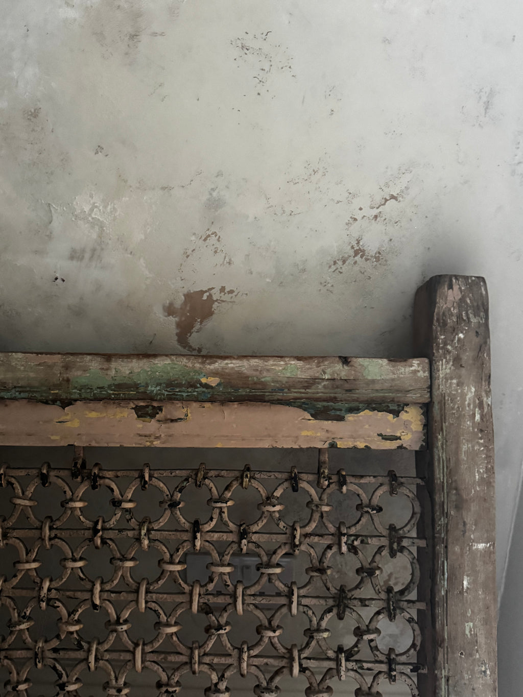 Antique Indian Jali Window Frame
