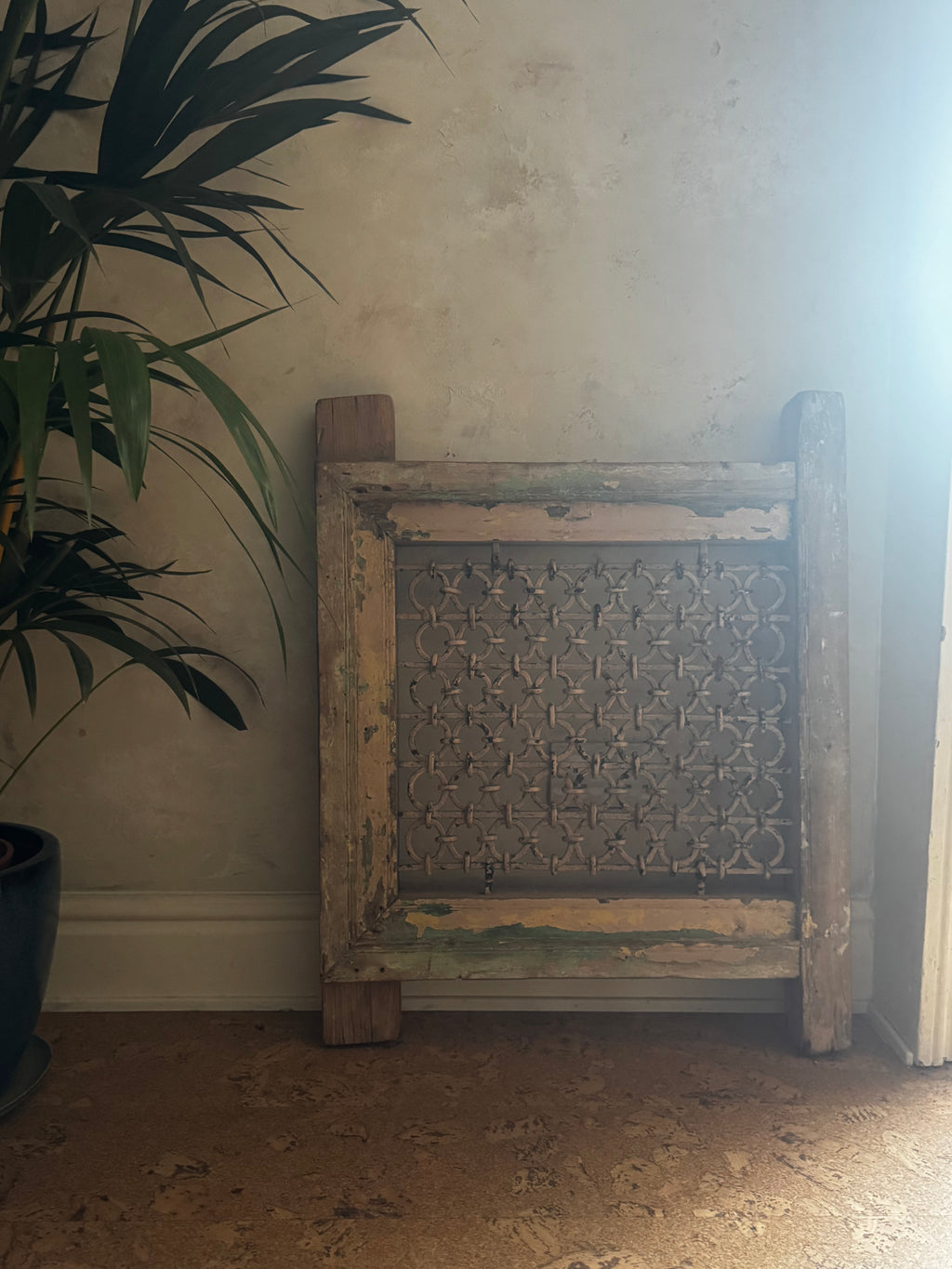 Antique Indian Jali Window Frame
