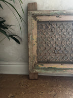 Antique Indian Jali Window Frame