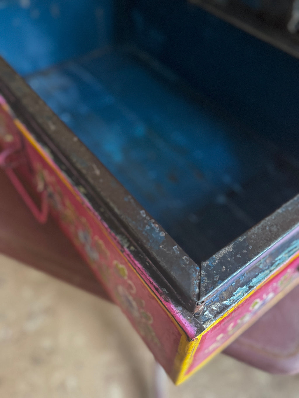Pink Hand-Painted Trunk
