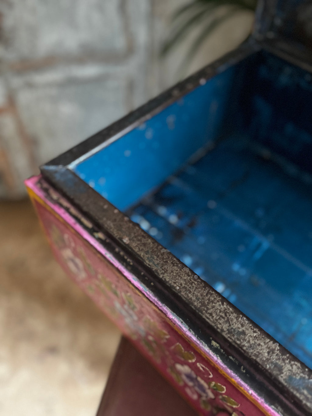 Pink Hand-Painted Trunk